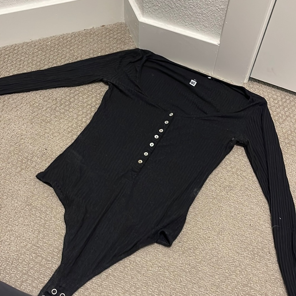 Long Sleeved Button Body Suit